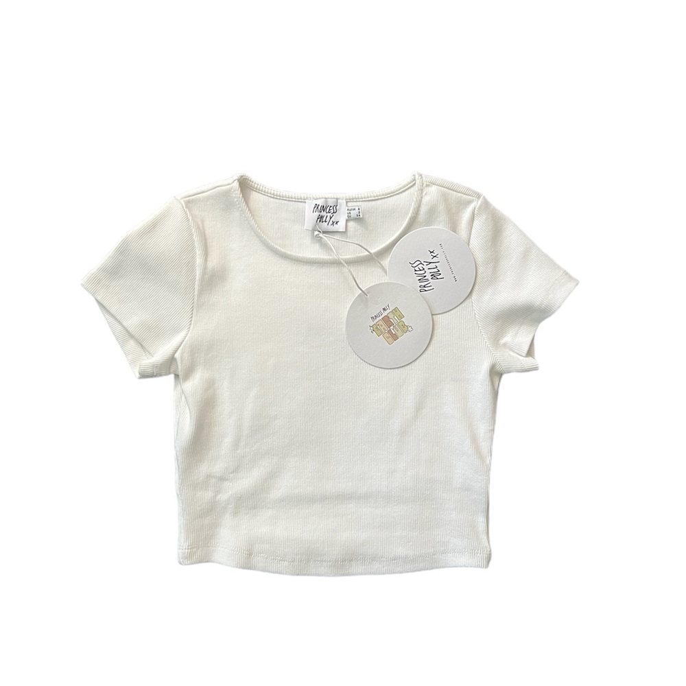 SOLD NWT Princess Polly Organic Cotton Classic Crop Tee Size 2